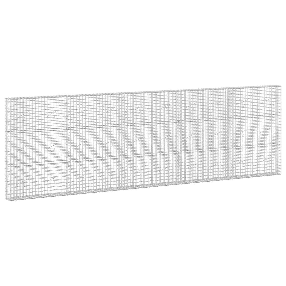 vidaXL Gabion z drutu 3,5 mm i siatką 5x5 cm 500x20x150 cm
