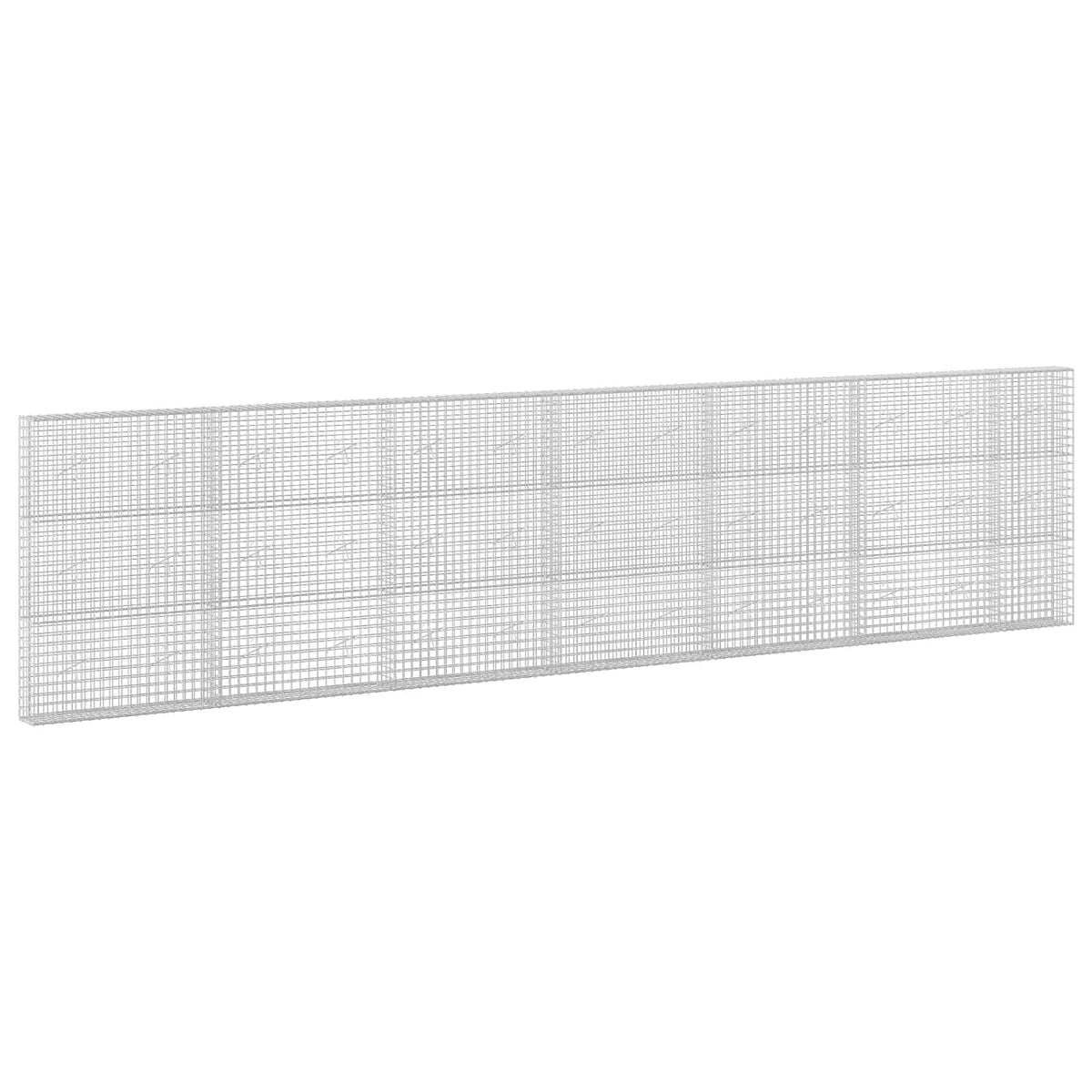 vidaXL Gabion z drutu 3,5 mm i siatką 5x5 cm 650x20x150 cm