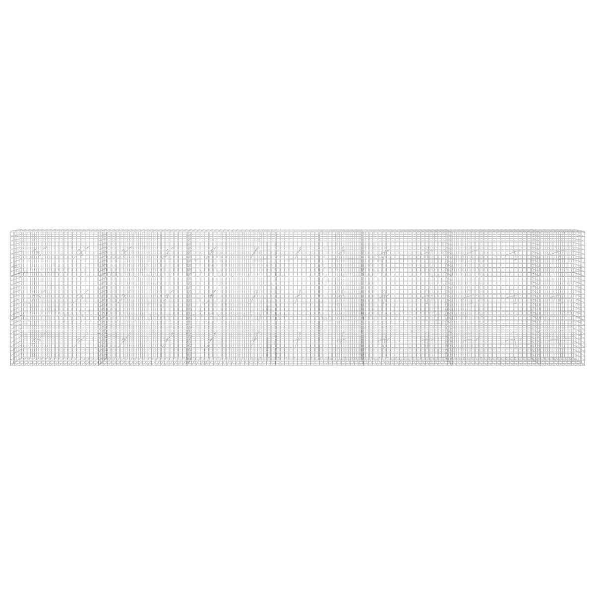 vidaXL Gabion z drutu 3,5 mm i siatką 5x5 cm 650x20x150 cm