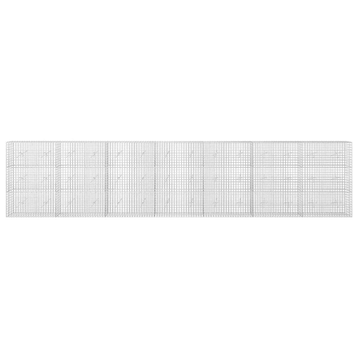 vidaXL Gabion z drutu 3,5 mm i siatką 5x5 cm 700x20x150 cm