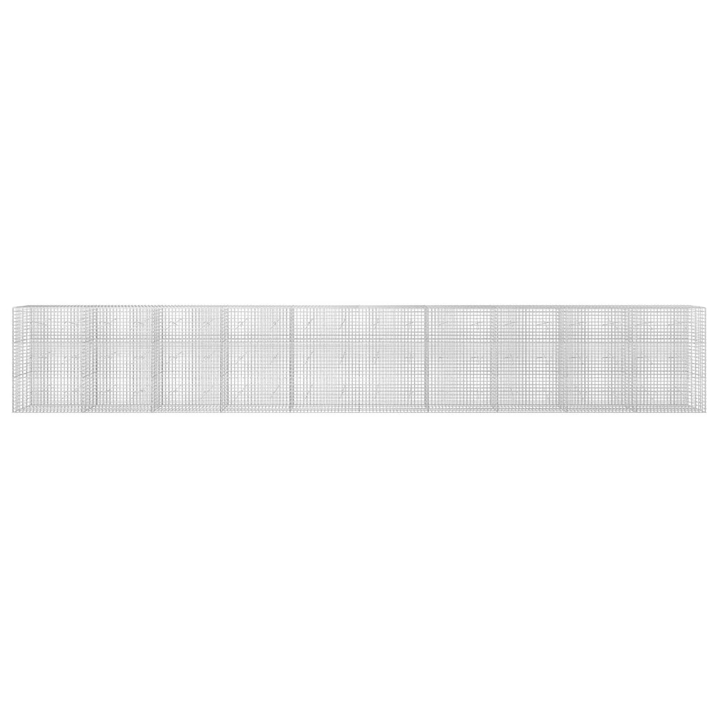 vidaXL Gabion z drutu 3,5 mm i siatką 5x5 cm 1000x20x150 cm