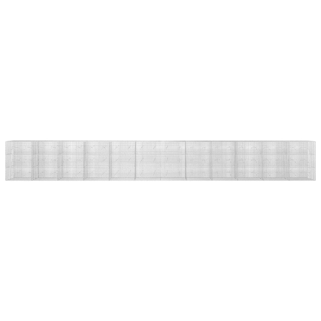vidaXL Gabion z drutu 3,5 mm i siatką 5x5 cm 1200x20x150 cm
