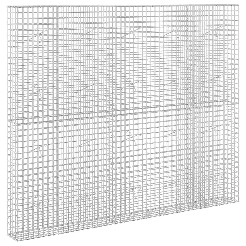 vidaXL Gabion z drutu 3,5 mm i siatką 5x5 cm 250x20x200 cm