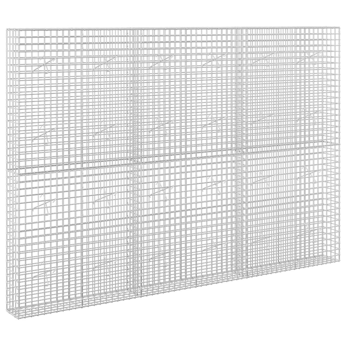 vidaXL Gabion z drutu 3,5 mm i siatką 5x5 cm 300x20x200 cm