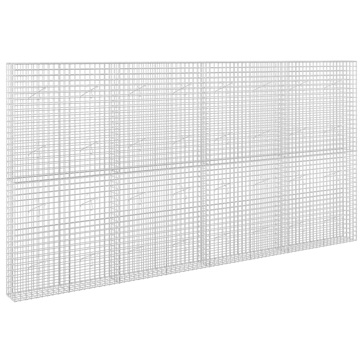 vidaXL Gabion z drutu 3,5 mm i siatką 5x5 cm 400x20x200 cm