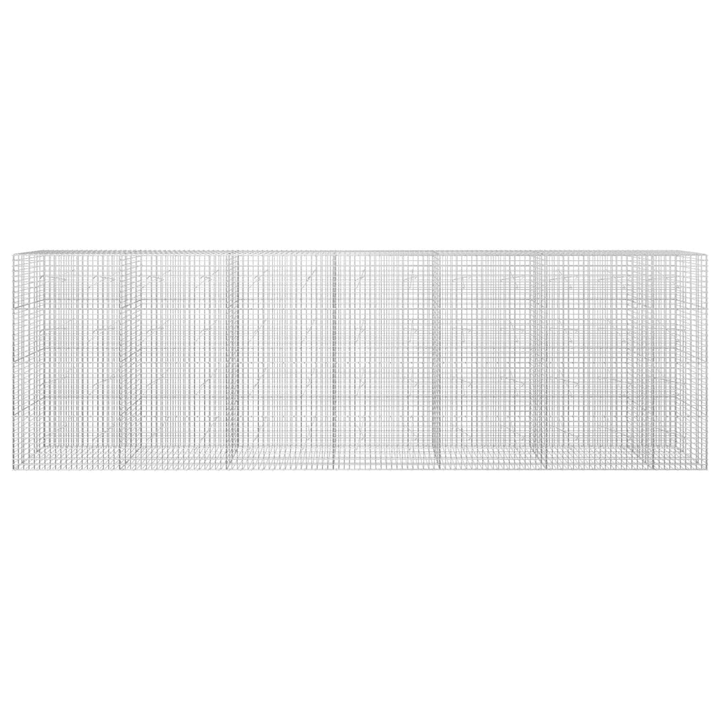 vidaXL Gabion z drutu 3,5 mm i siatką 5x5 cm 650x20x200 cm