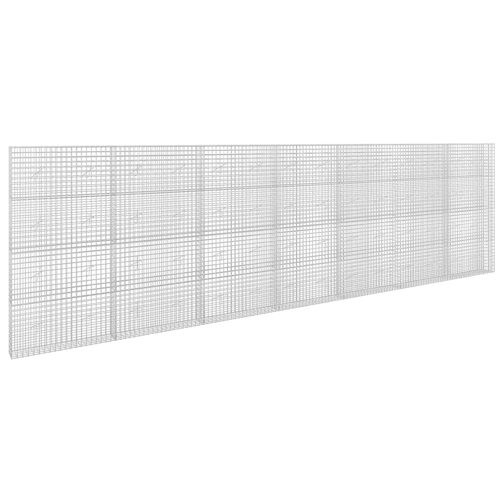 vidaXL Gabion z drutu 3,5 mm i siatką 5x5 cm 700x20x200 cm