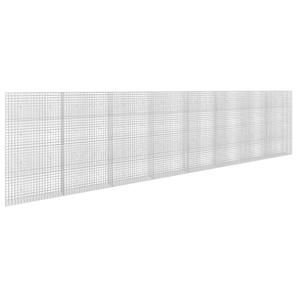 vidaXL Gabion z drutu 3,5 mm i siatką 5x5 cm 800x20x200 cm