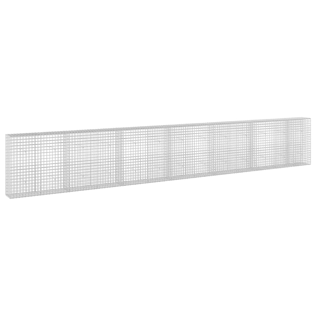 vidaXL Gabion z drutu 3,5 mm i siatką 5x5 cm 650x30x100 cm