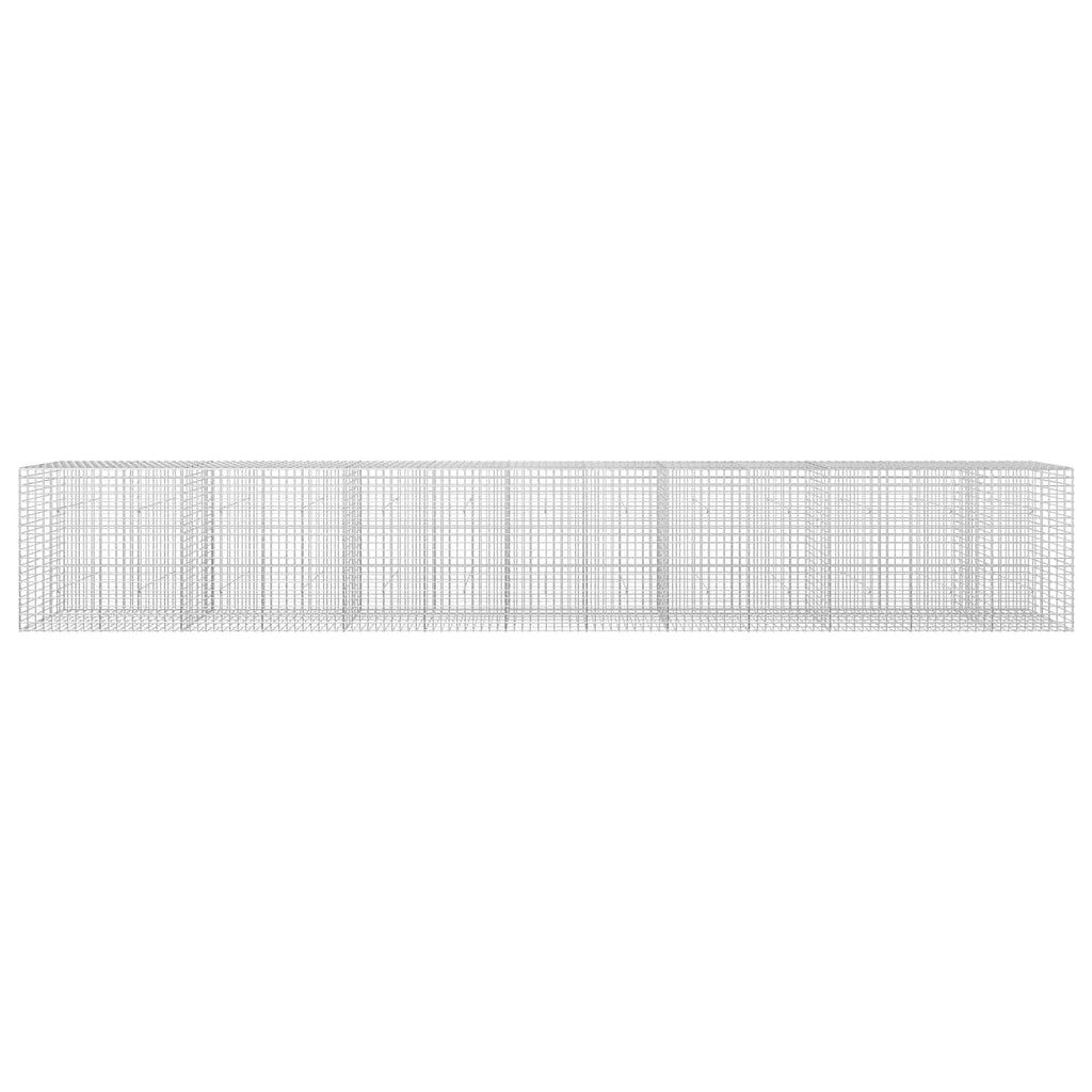vidaXL Gabion z drutu 3,5 mm i siatką 5x5 cm 650x30x100 cm