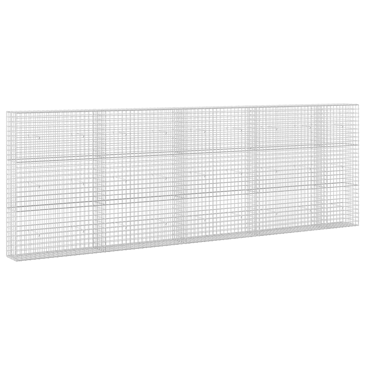 vidaXL Gabion z drutu 3,5 mm i siatką 5x5 cm 450x30x150 cm
