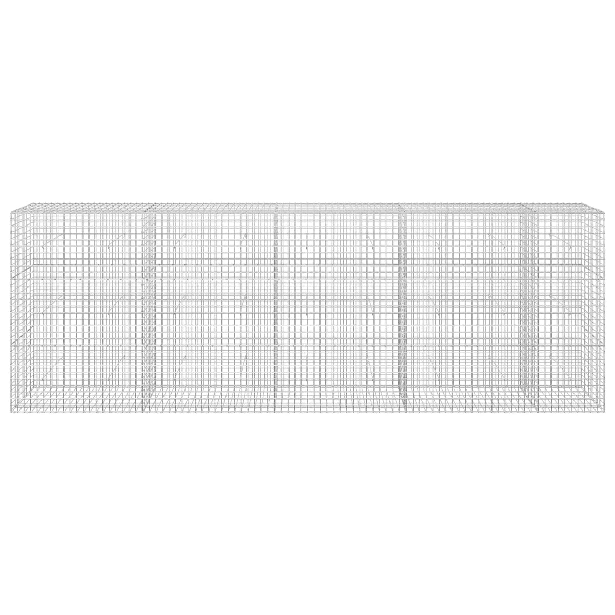 vidaXL Gabion z drutu 3,5 mm i siatką 5x5 cm 450x30x150 cm