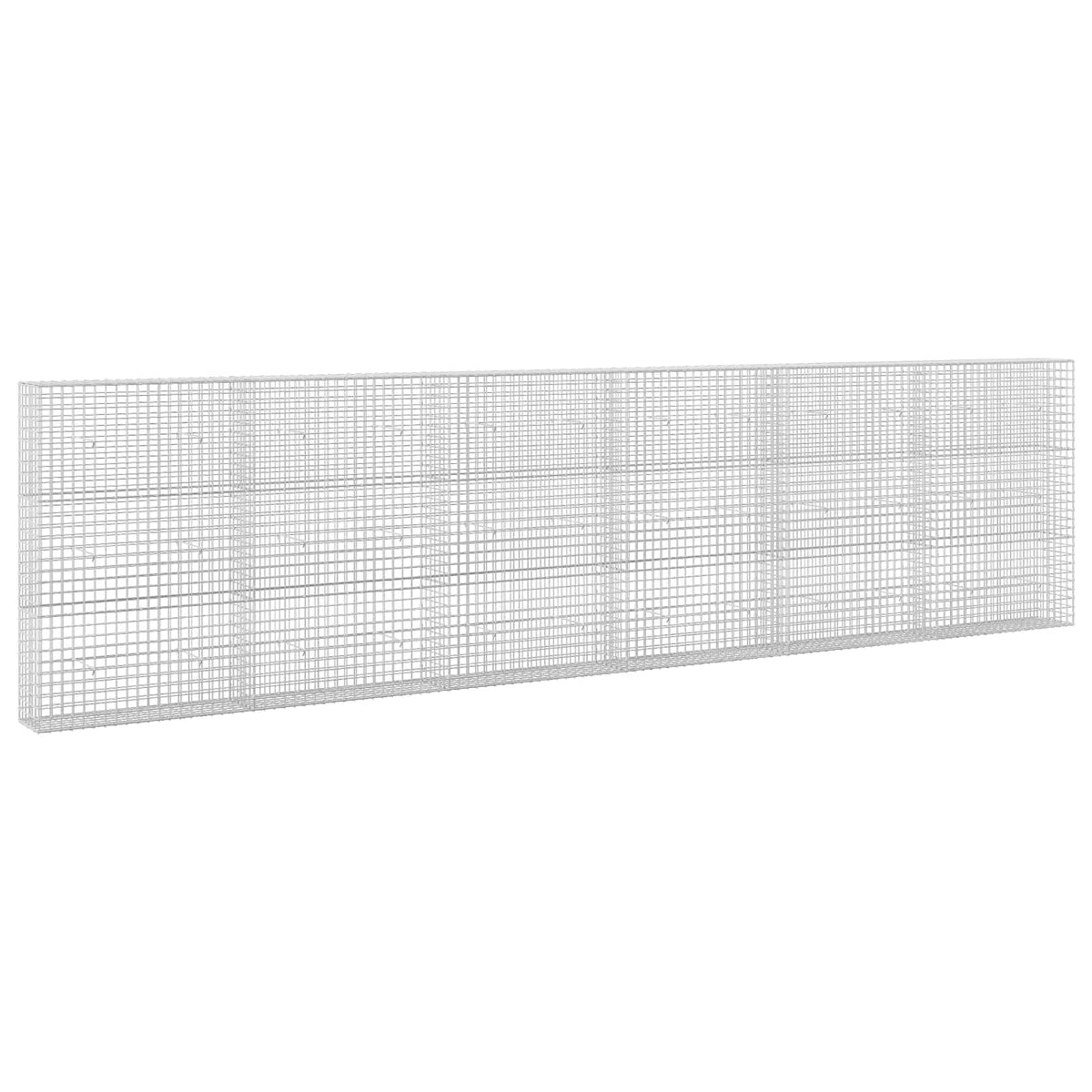 vidaXL Gabion z drutu 3,5 mm i siatką 5x5 cm 600x30x150 cm