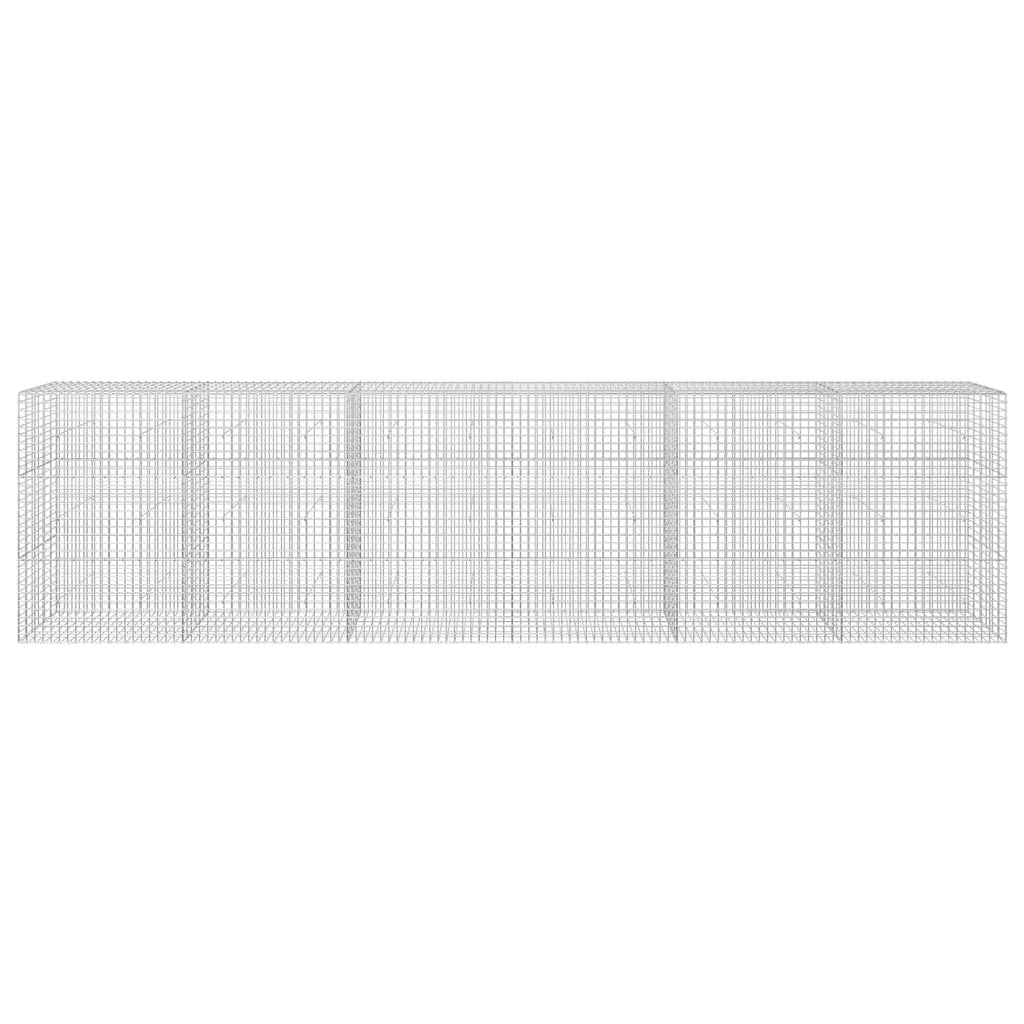 vidaXL Gabion z drutu 3,5 mm i siatką 5x5 cm 600x30x150 cm