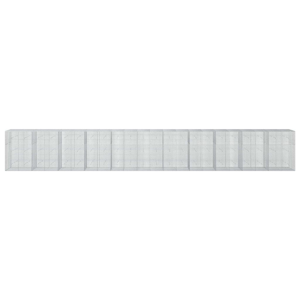 vidaXL Gabion z drutu 3,5 mm i siatką 5x5 cm 1100x50x150 cm