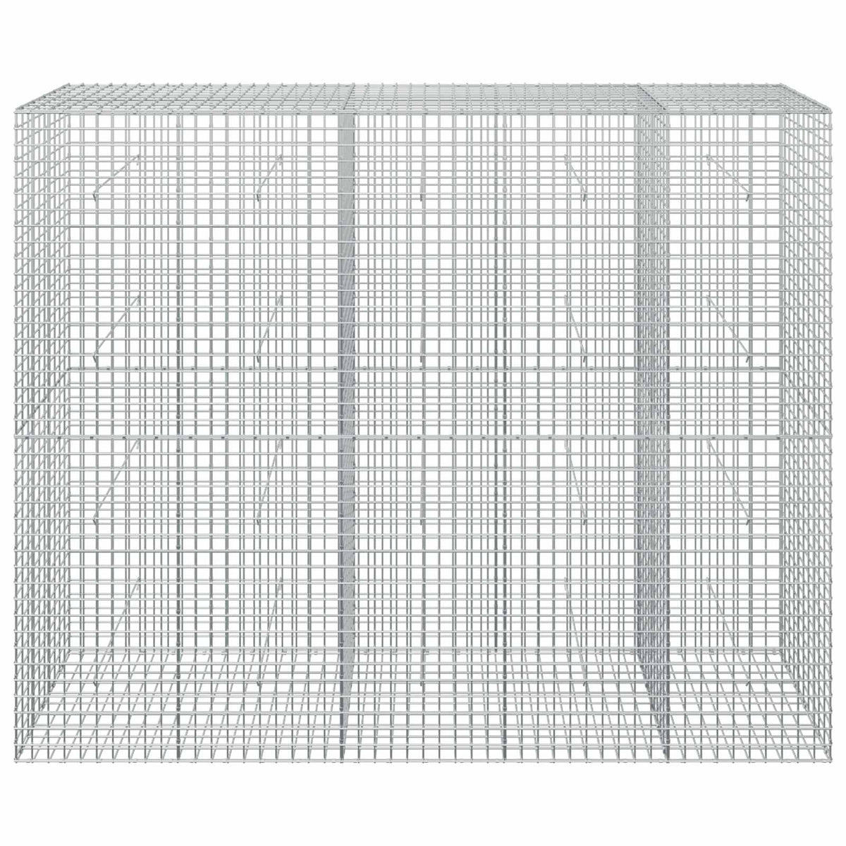 vidaXL Gabion z drutu 3,5 mm i siatką 5x5 cm 250x50x200 cm