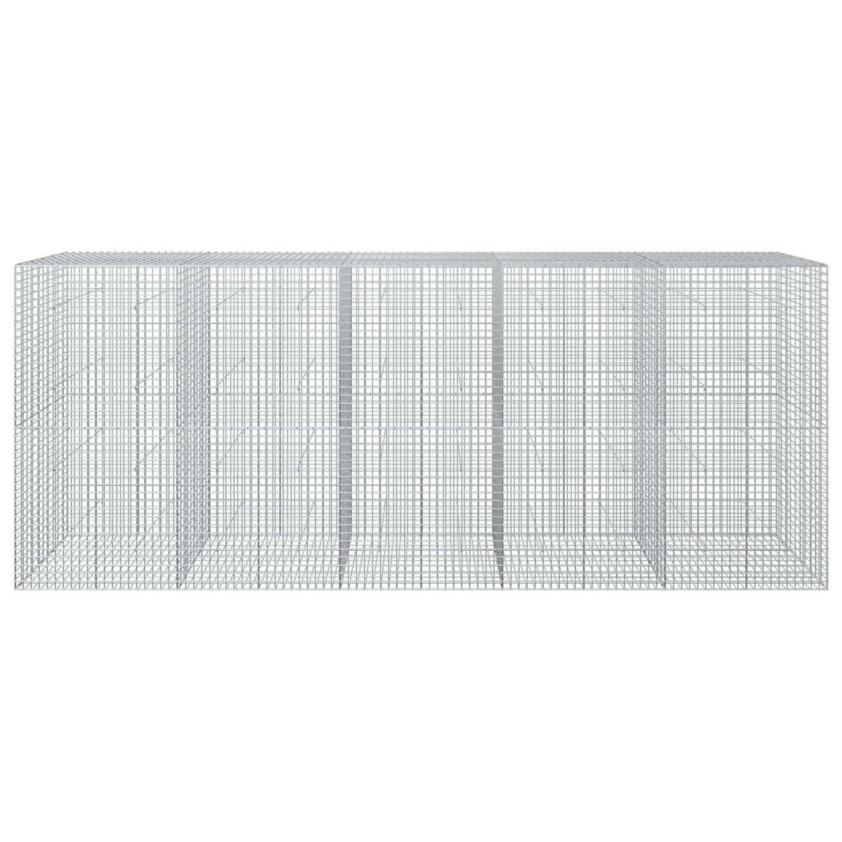 vidaXL Gabion z drutu 3,5 mm i siatką 5x5 cm 500x50x200 cm