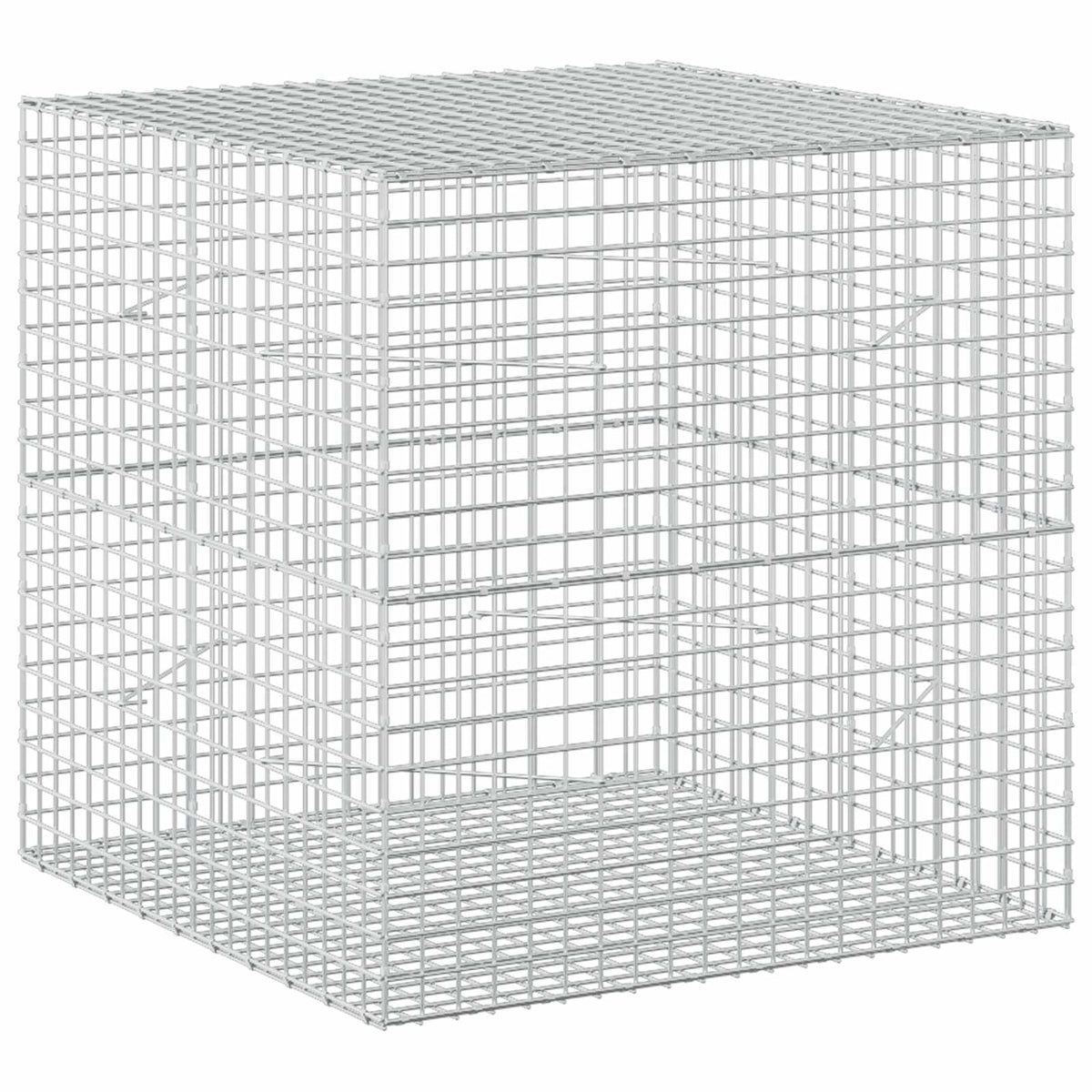 vidaXL Gabion z drutu 3,5 mm i siatką 5x5 cm 100x100x100 cm