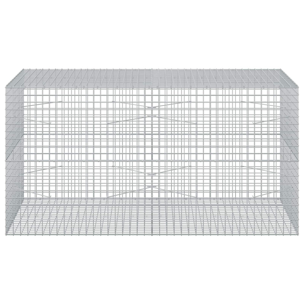 vidaXL Gabion z drutu 3,5 mm i siatką 5x5 cm 200x100x100 cm
