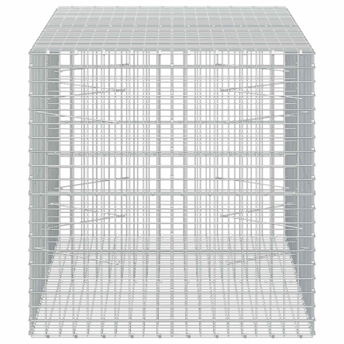 vidaXL Gabion z drutu 3,5 mm i siatką 5x5 cm 200x100x100 cm
