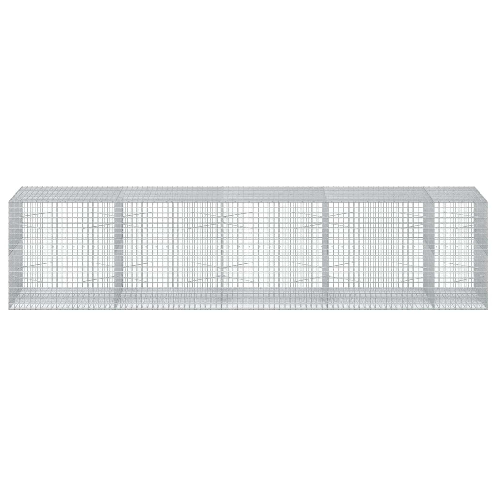 vidaXL Gabion z drutu 3,5 mm i siatką 5x5 cm 450x100x100 cm