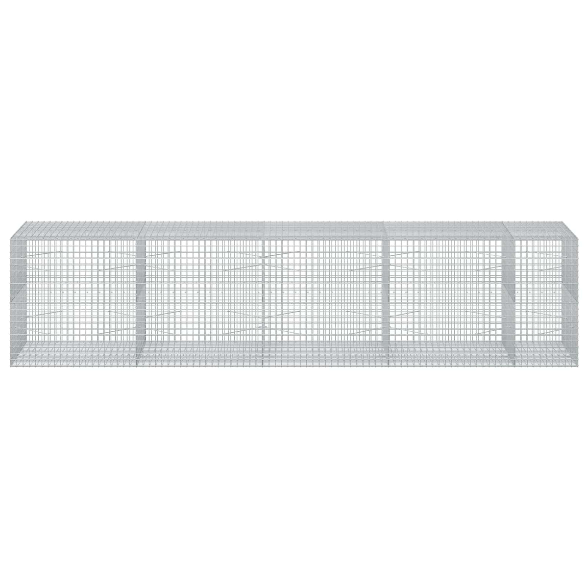vidaXL Gabion z drutu 3,5 mm i siatką 5x5 cm 450x100x100 cm