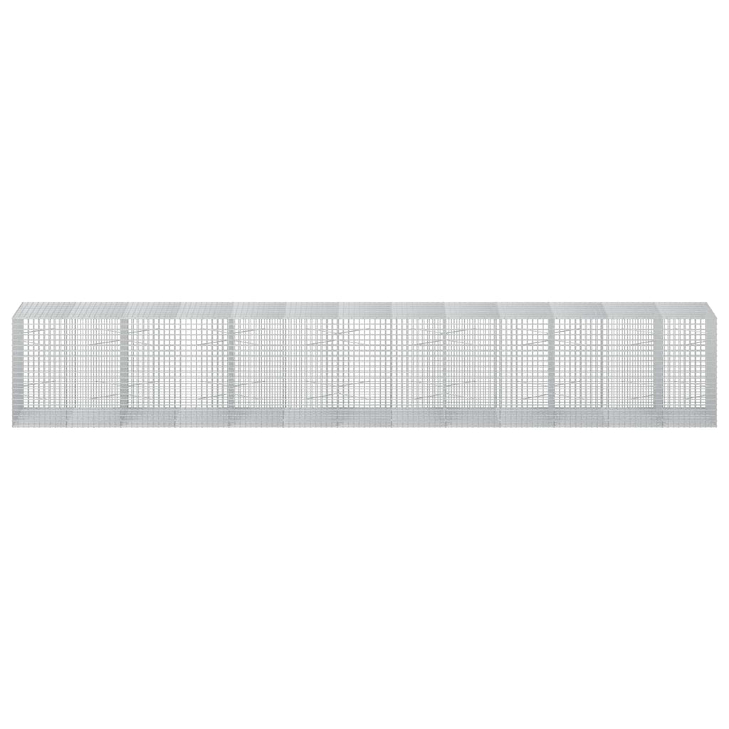 vidaXL Gabion z drutu 3,5 mm i siatką 5x5 cm 650x100x100 cm