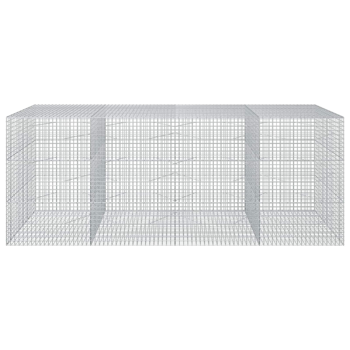 vidaXL Gabion z drutu 3,5 mm i siatką 5x5 cm 400x100x150 cm