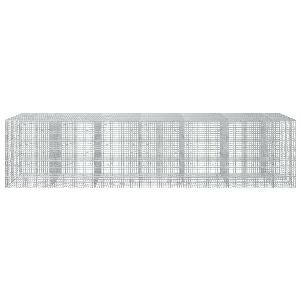vidaXL Gabion z drutu 3,5 mm i siatką 5x5 cm 650x100x150 cm