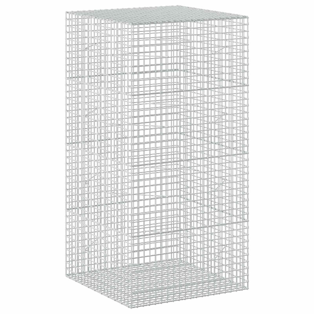 vidaXL Gabion z drutu 3,5 mm i siatką 5x5 cm 100x100x200 cm