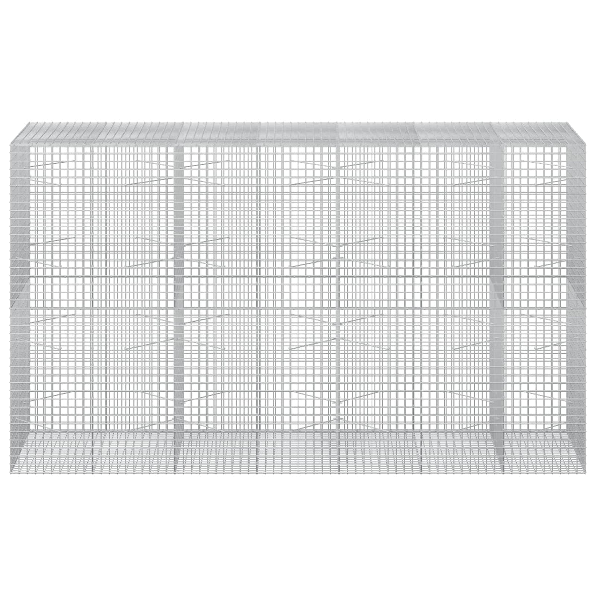 vidaXL Gabion z drutu 3,5 mm i siatką 5x5 cm 350x100x200 cm