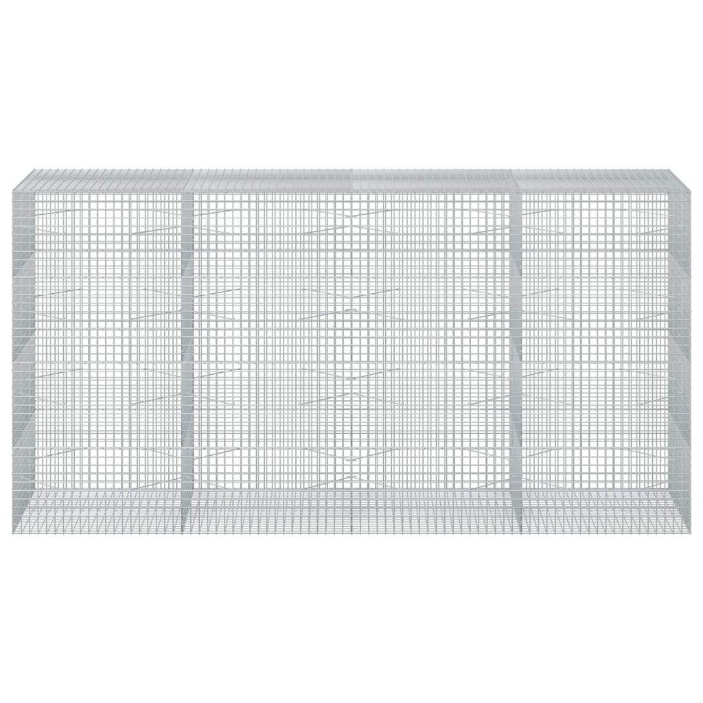 vidaXL Gabion z drutu 3,5 mm i siatką 5x5 cm 400x100x200 cm