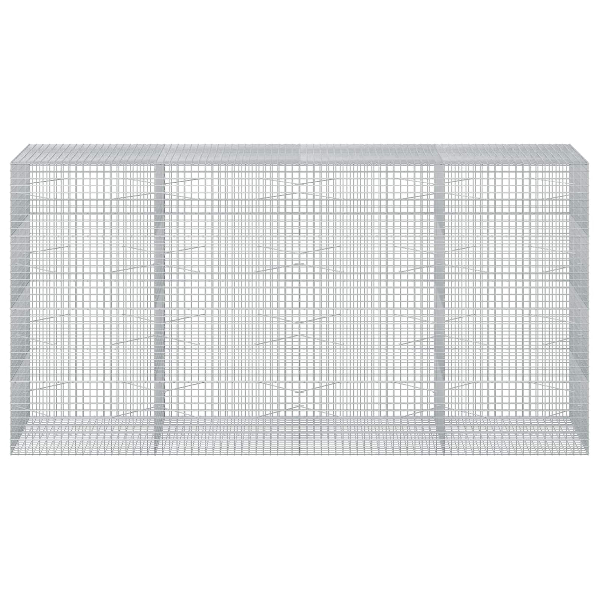 vidaXL Gabion z drutu 3,5 mm i siatką 5x5 cm 400x100x200 cm
