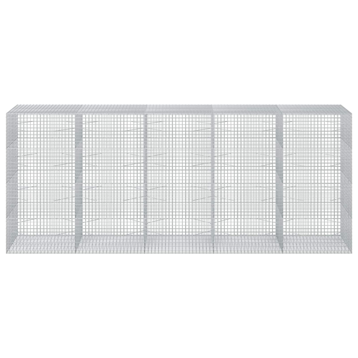vidaXL Gabion z drutu 3,5 mm i siatką 5x5 cm 500x100x200 cm