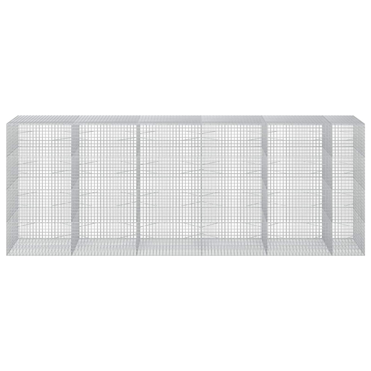 vidaXL Gabion z drutu 3,5 mm i siatką 5x5 cm 550x100x200 cm