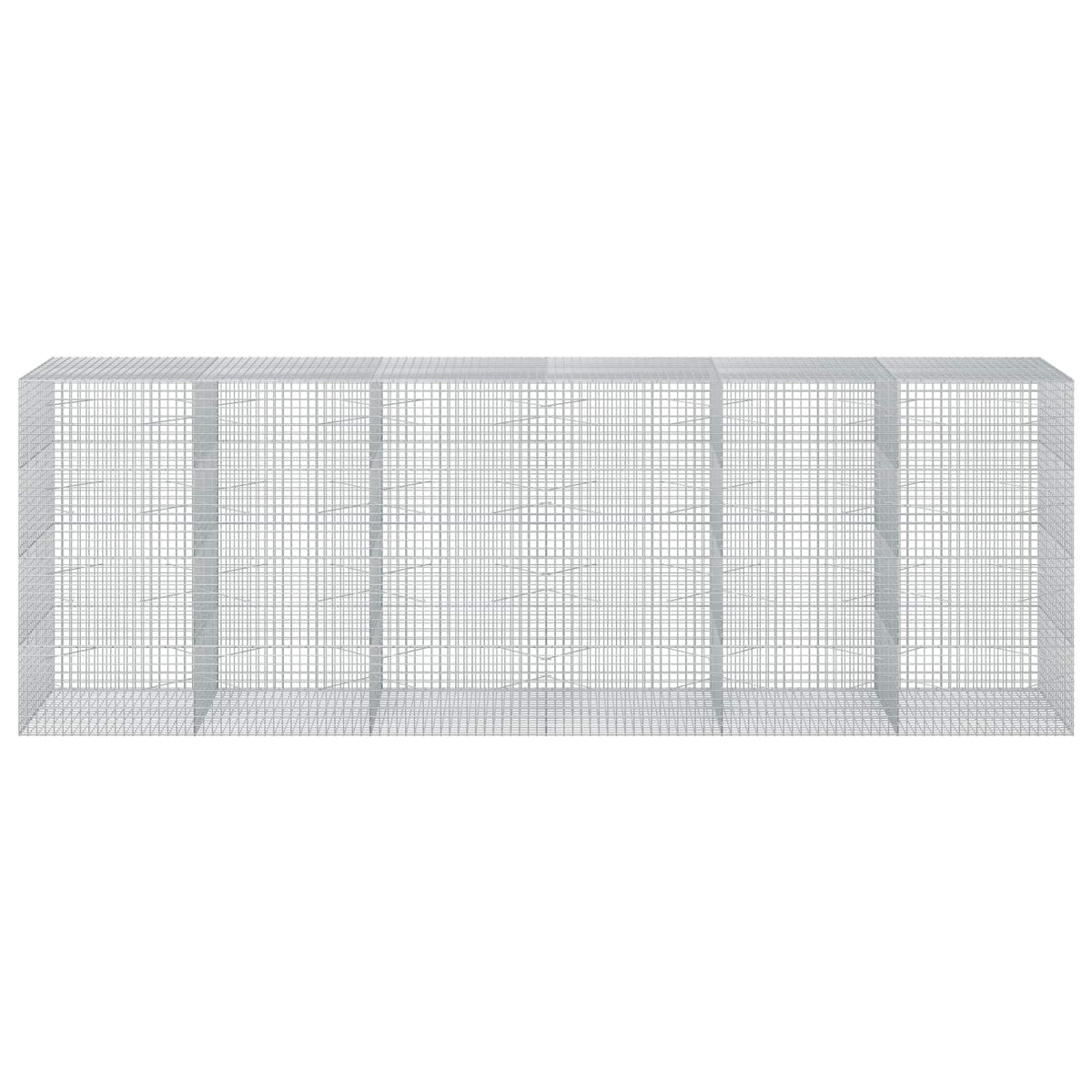 vidaXL Gabion z drutu 3,5 mm i siatką 5x5 cm 600x100x200 cm