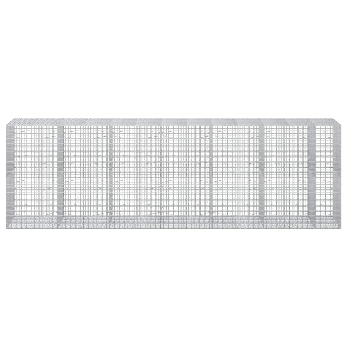 vidaXL Gabion z drutu 3,5 mm i siatką 5x5 cm 650x100x200 cm