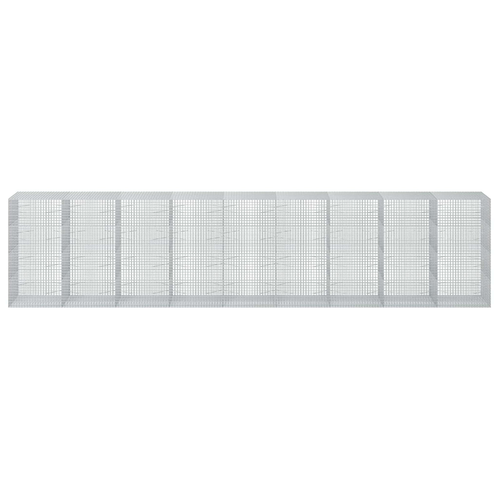 vidaXL Gabion z drutu 3,5 mm i siatką 5x5 cm 900x100x200 cm