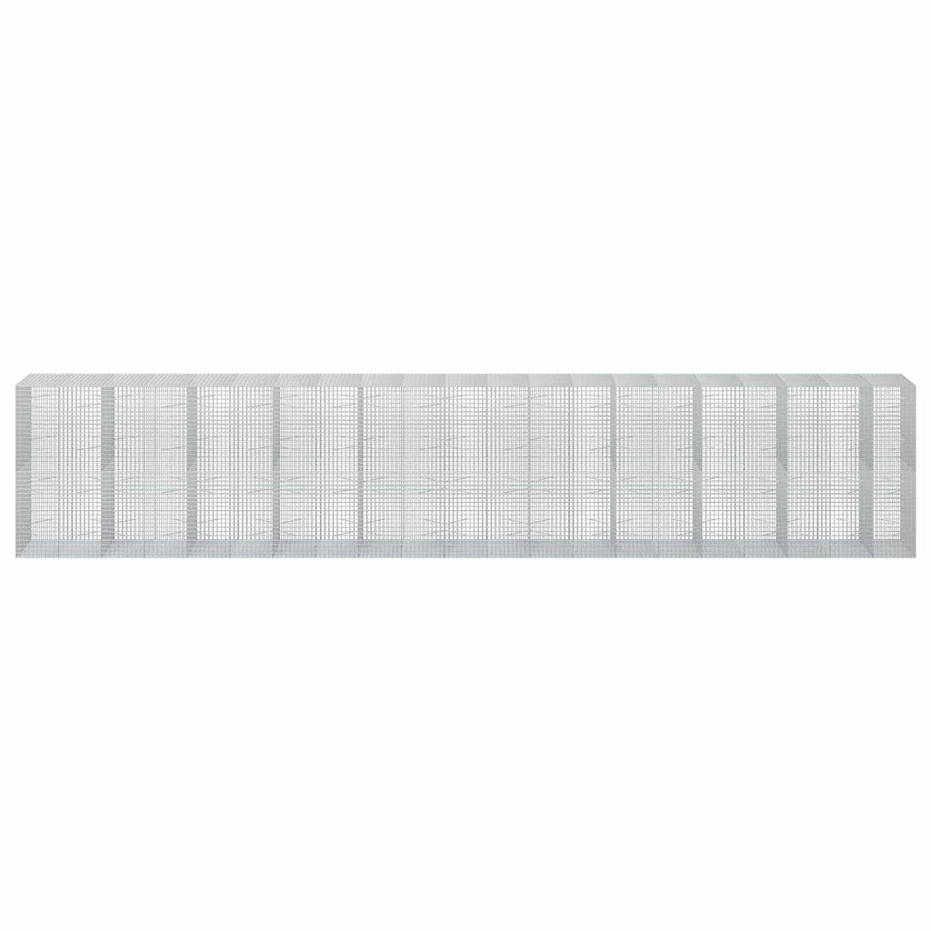 vidaXL Gabion z drutu 3,5 mm i siatką 5x5 cm 1050x100x200 cm