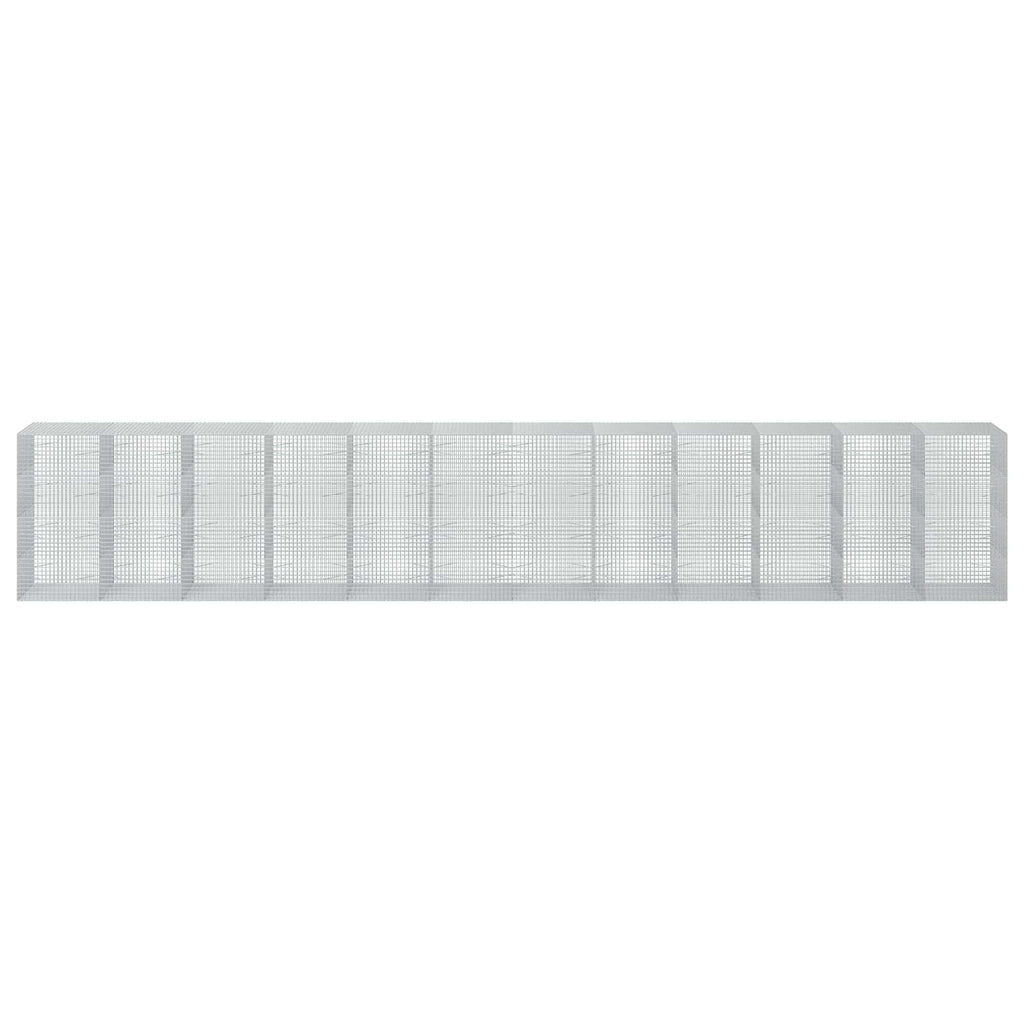 vidaXL Gabion z drutu 3,5 mm i siatką 5x5 cm 1200x100x200 cm
