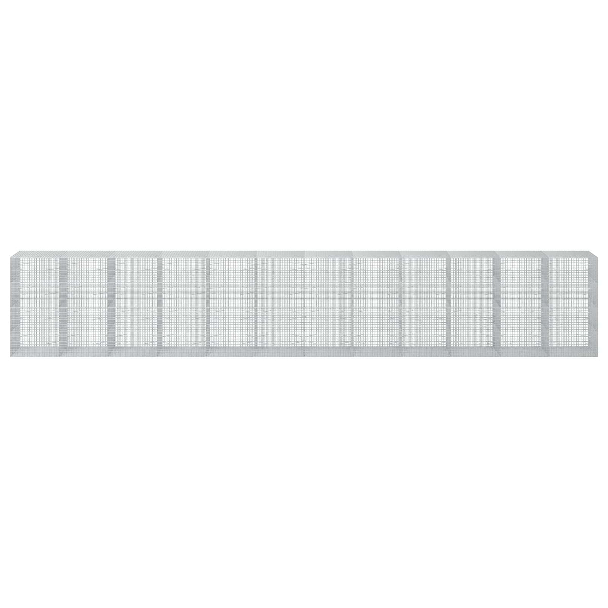 vidaXL Gabion z drutu 3,5 mm i siatką 5x5 cm 1200x100x200 cm