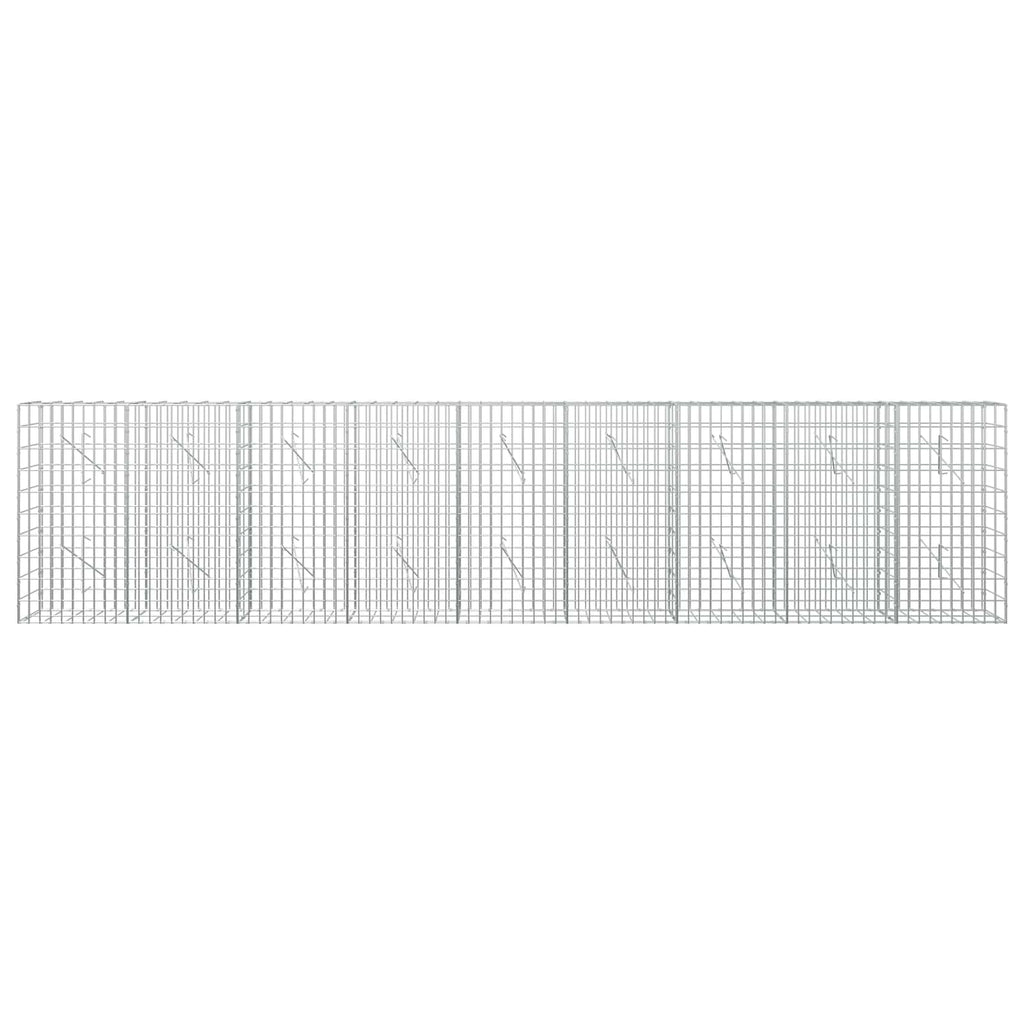 vidaXL Gabion z drutu 3,5 mm i siatką 5x10 cm 450x10x100 cm