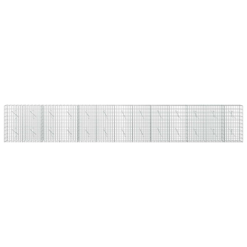 vidaXL Gabion z drutu 3,5 mm i siatką 5x10 cm 650x10x100 cm