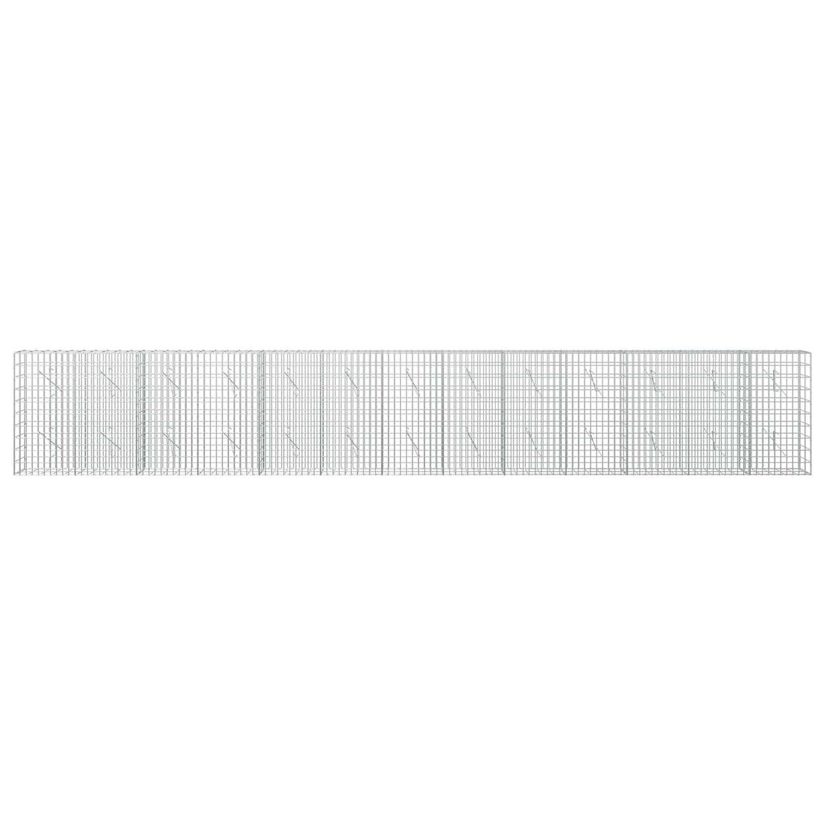 vidaXL Gabion z drutu 3,5 mm i siatką 5x10 cm 650x10x100 cm