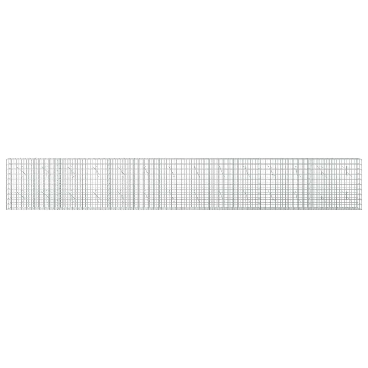 vidaXL Gabion z drutu 3,5 mm i siatką 5x10 cm 700x10x100 cm