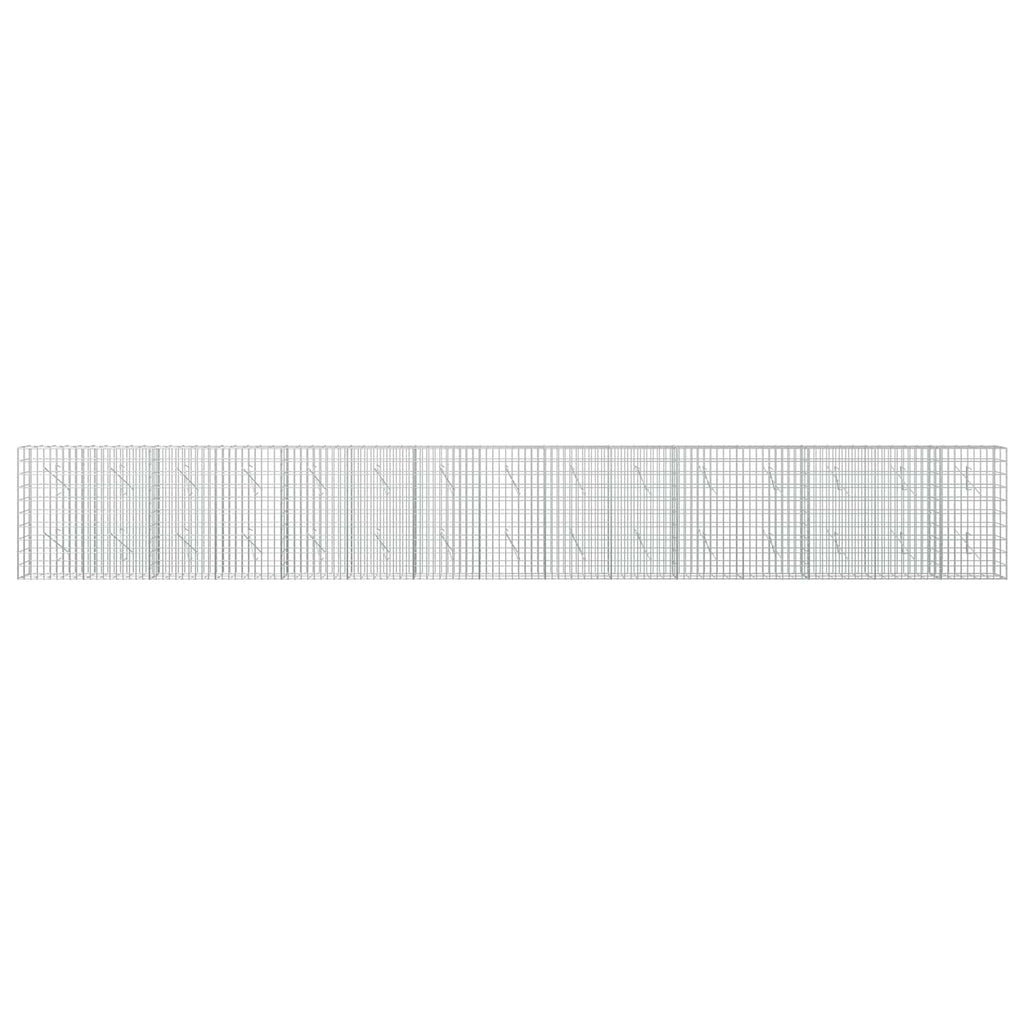 vidaXL Gabion z drutu 3,5 mm i siatką 5x10 cm 750x10x100 cm