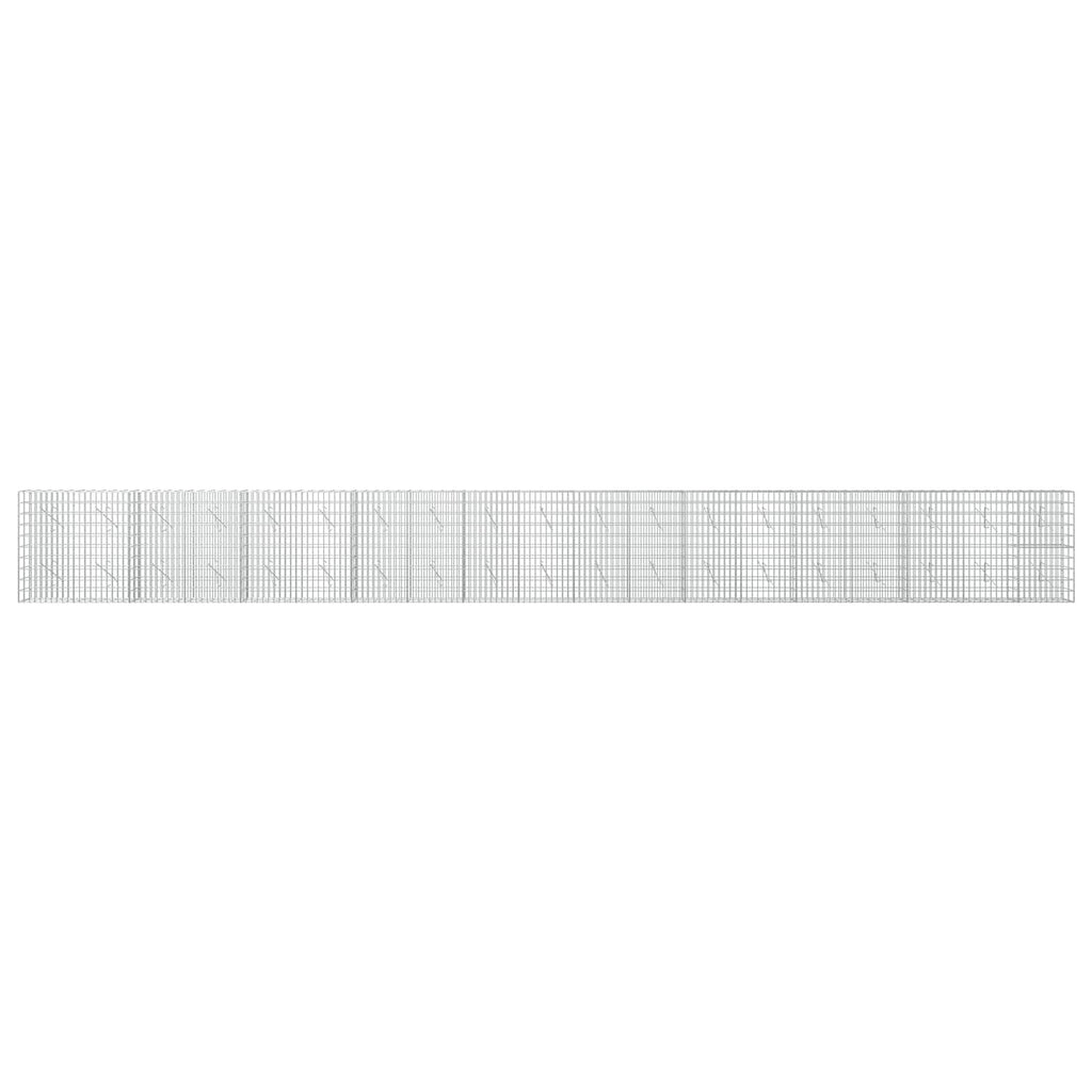 vidaXL Gabion z drutu 3,5 mm i siatką 5x10 cm 950x10x100 cm