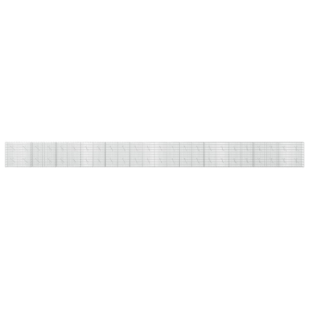 vidaXL Gabion z drutu 3,5 mm i siatką 5x10 cm 1200x10x100 cm