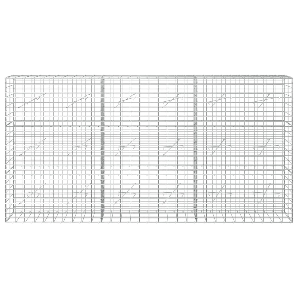 vidaXL Gabion z drutu 3,5 mm i siatką 5x10 cm 300x10x150 cm