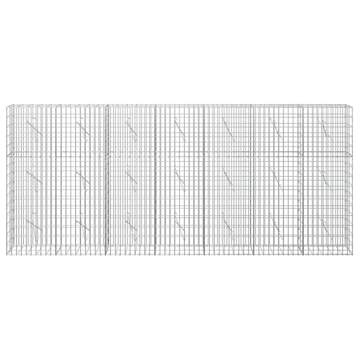 vidaXL Gabion z drutu 3,5 mm i siatką 5x10 cm 350x10x150 cm